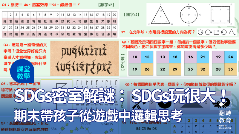 SDGs密室挑戰：打造創意期末課堂。圖：小益老師提供