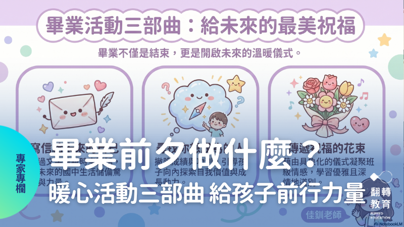 畢業活動三部曲，用祝福與信念給孩子前行力量。圖片來源：陳佳釧老師提供