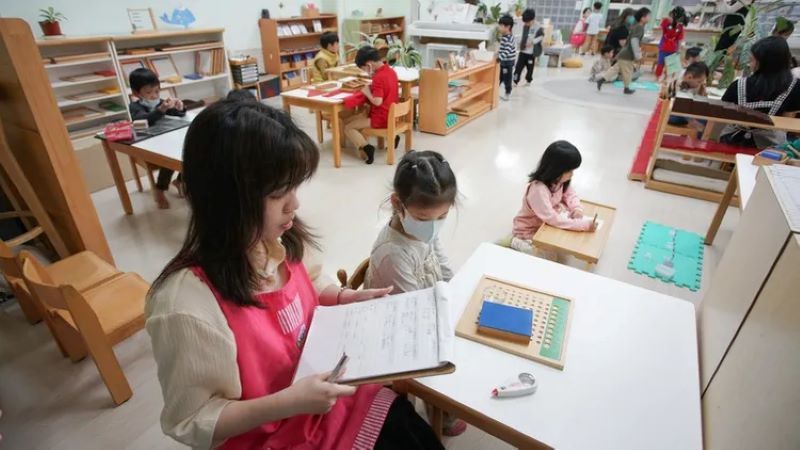 幼兒園教師示意圖。楊煥世攝