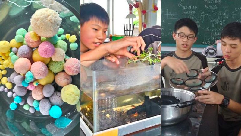 『玩科學』科學園遊會與實用生活實驗 (彩色泡泡球) (魚菜共生) (海水淡化)