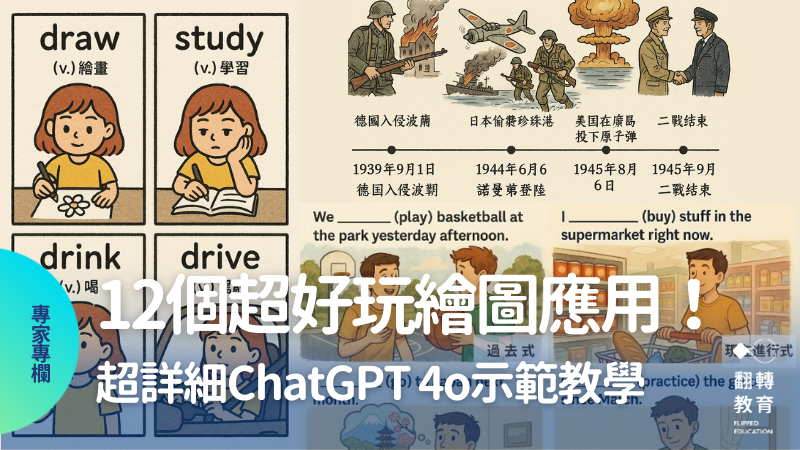 除了吉卜力,你應該知道的 12 個超好玩 ChatGPT 4o 繪圖應用。圖片來源:李承翰×ChatGPT 4o