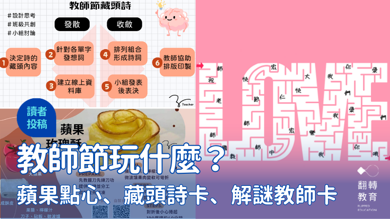 透過3年來的系列創意活動結合教學，慶祝教師節。圖片提供：洪子涵