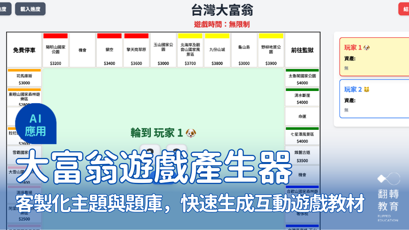 截自張哲剛老師大富翁遊戲生成器