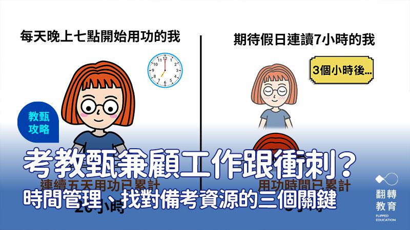 準備教甄怎麼兼顧工作跟讀書？要參加讀書會嗎？安排時間、用對資源的3個心法。圖片提供：阿青老師
