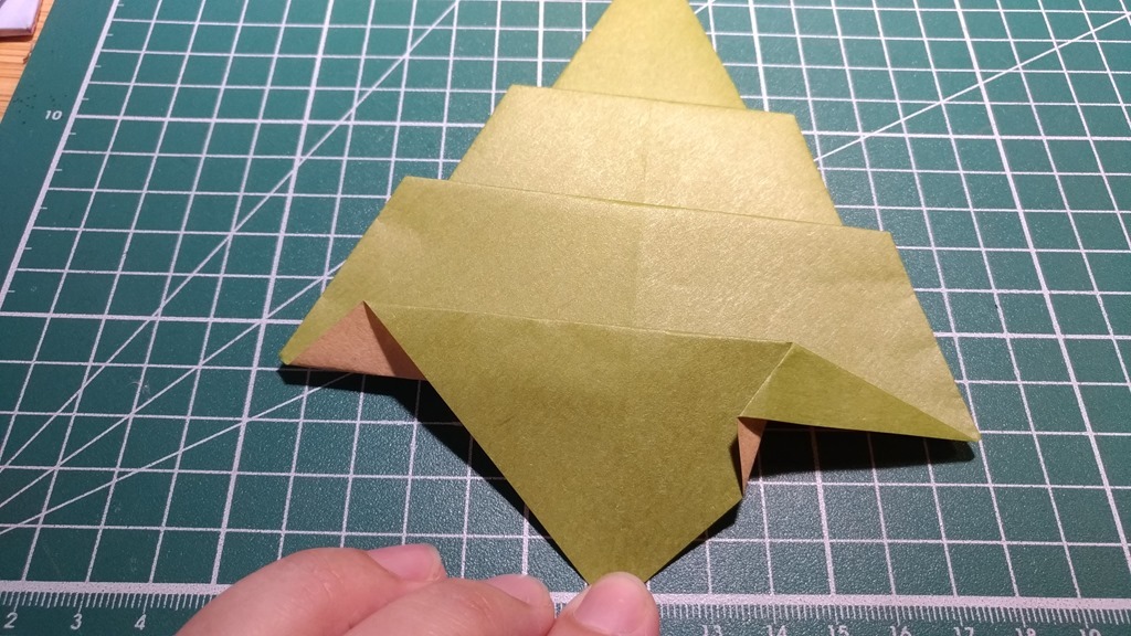 聖誕樹 摺紙步驟3