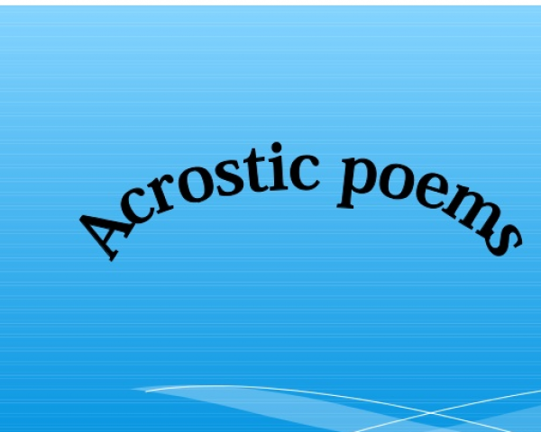 Teach 7 graders acrostic poems 教國一學生寫離合詩(acrostic poems)