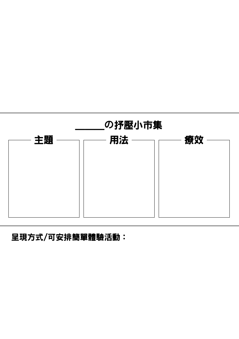 市集出攤規則申請單