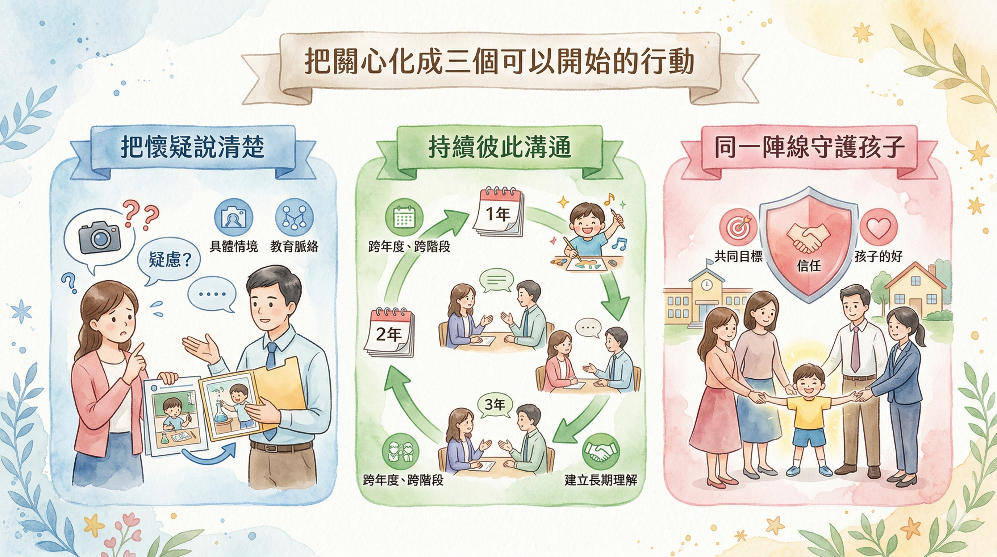 把關心化成三個可以開始的行動