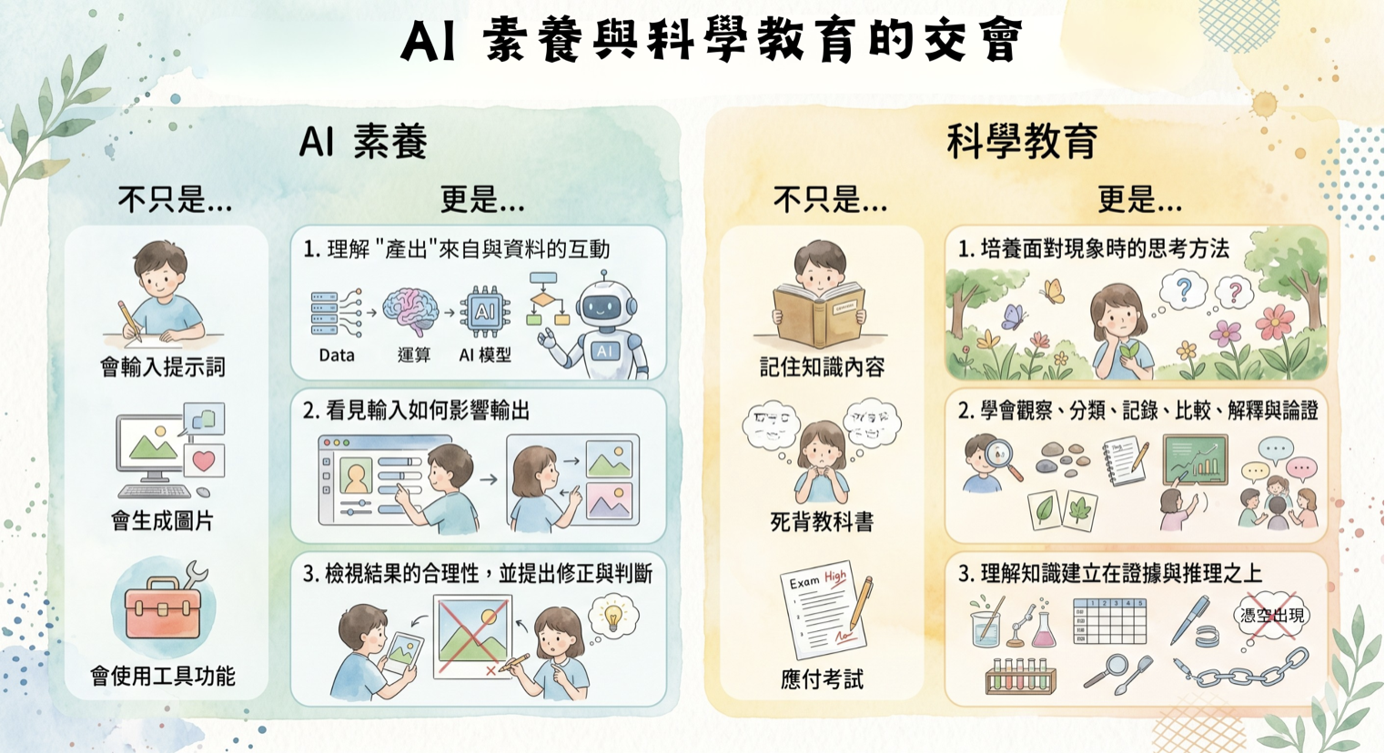 AI 素養與科學教育的交會:保留觀察、思考與判斷的主動權