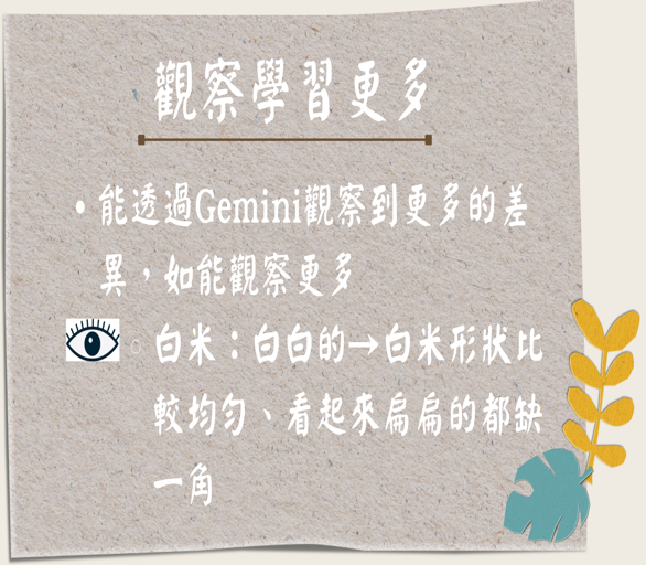 透過Gemini的輔助觀察結果更多元（圖2）