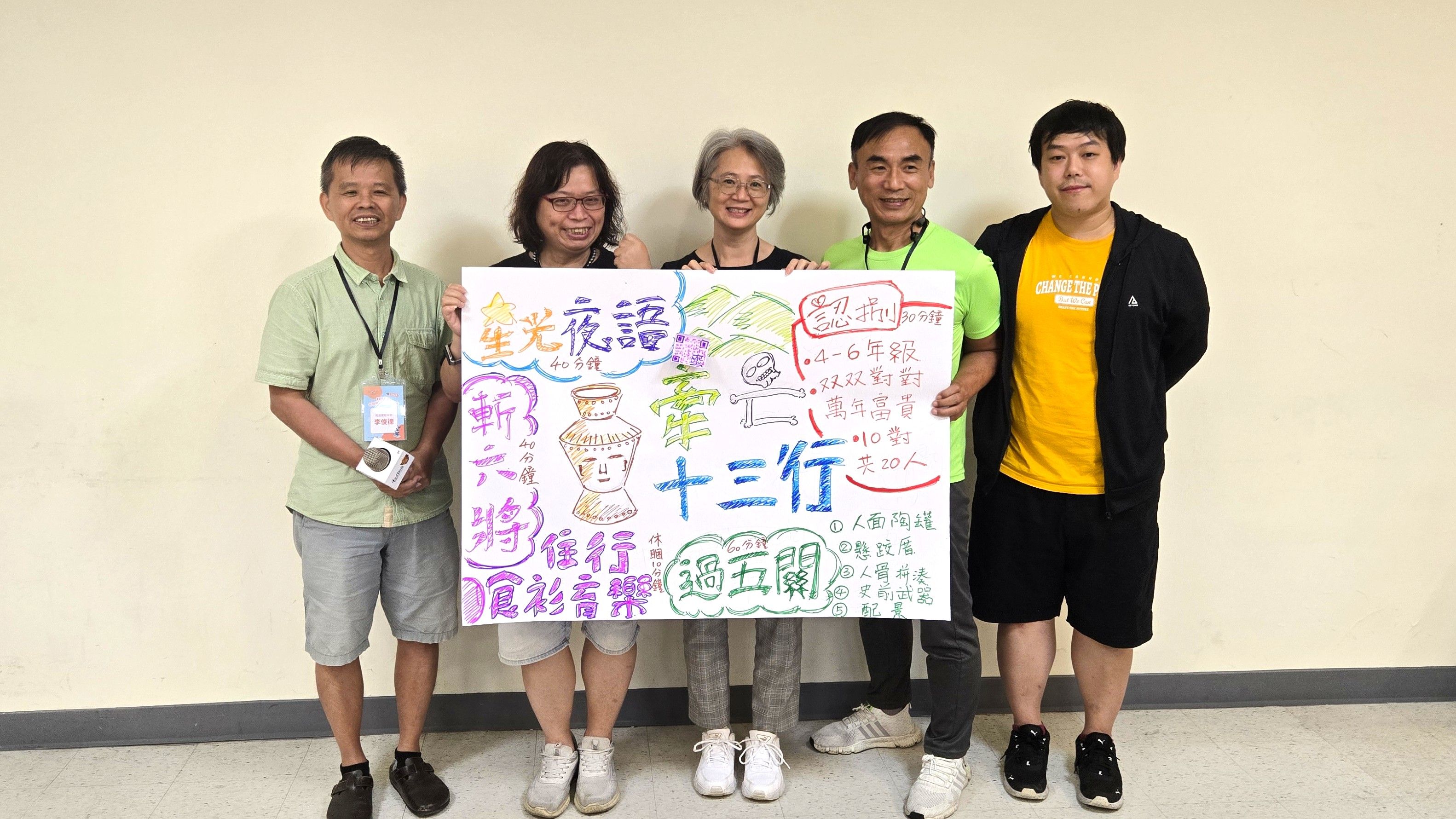 參與學員發揮創意設計「夜宿十三行博物館」活動。