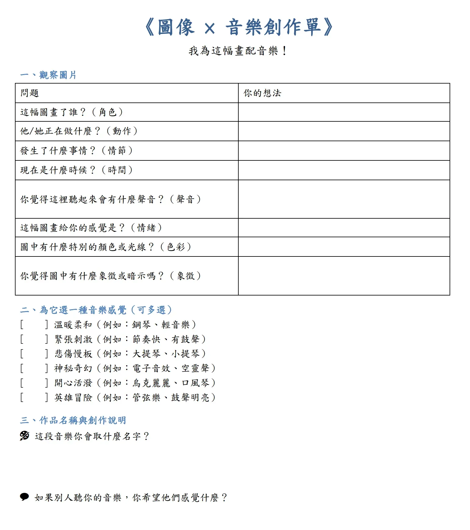 圖像×音樂創作單