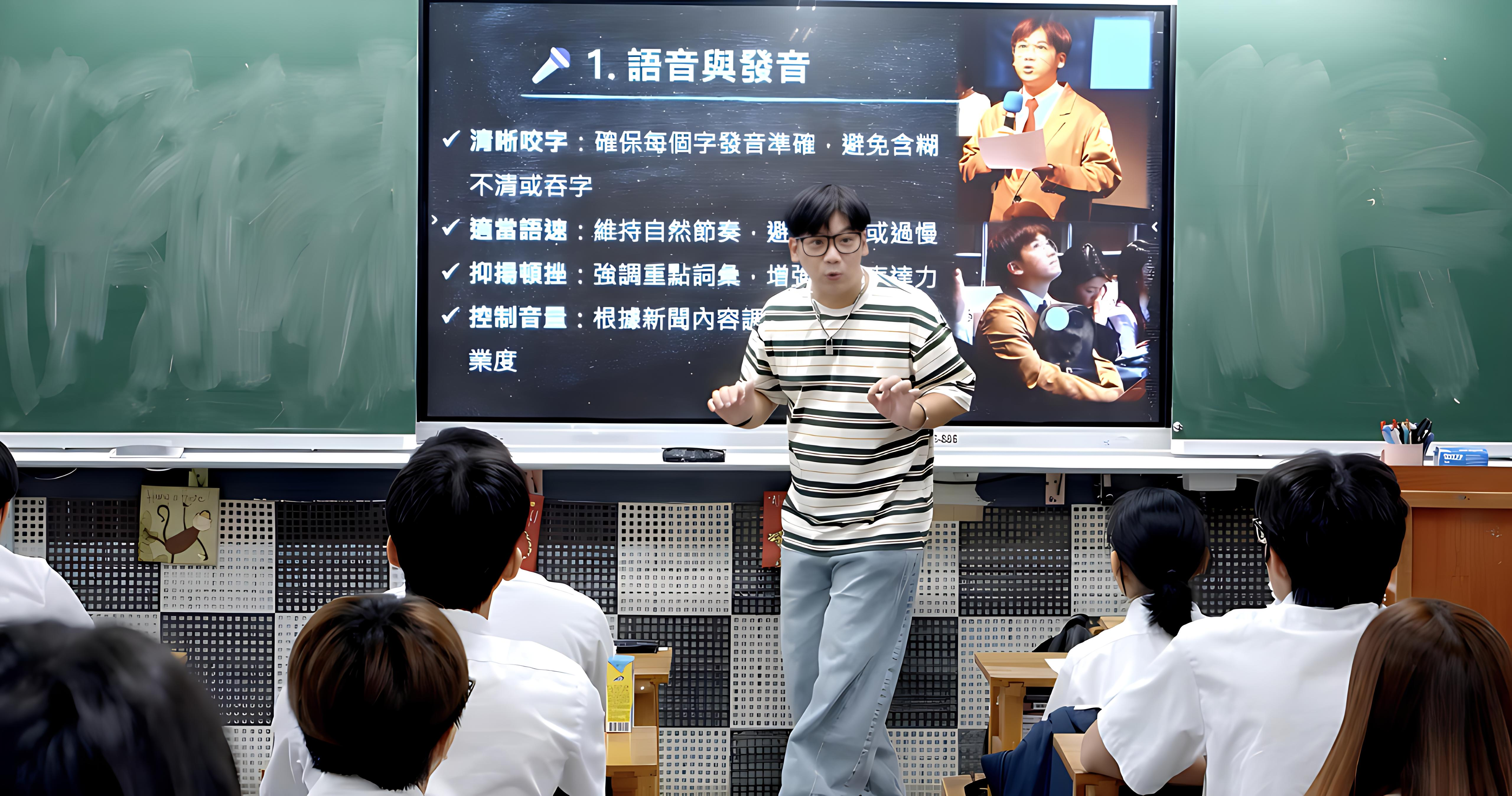 鄭煒儒除了在課堂上費盡心思之外，也會把學生帶到家裡就近監督。